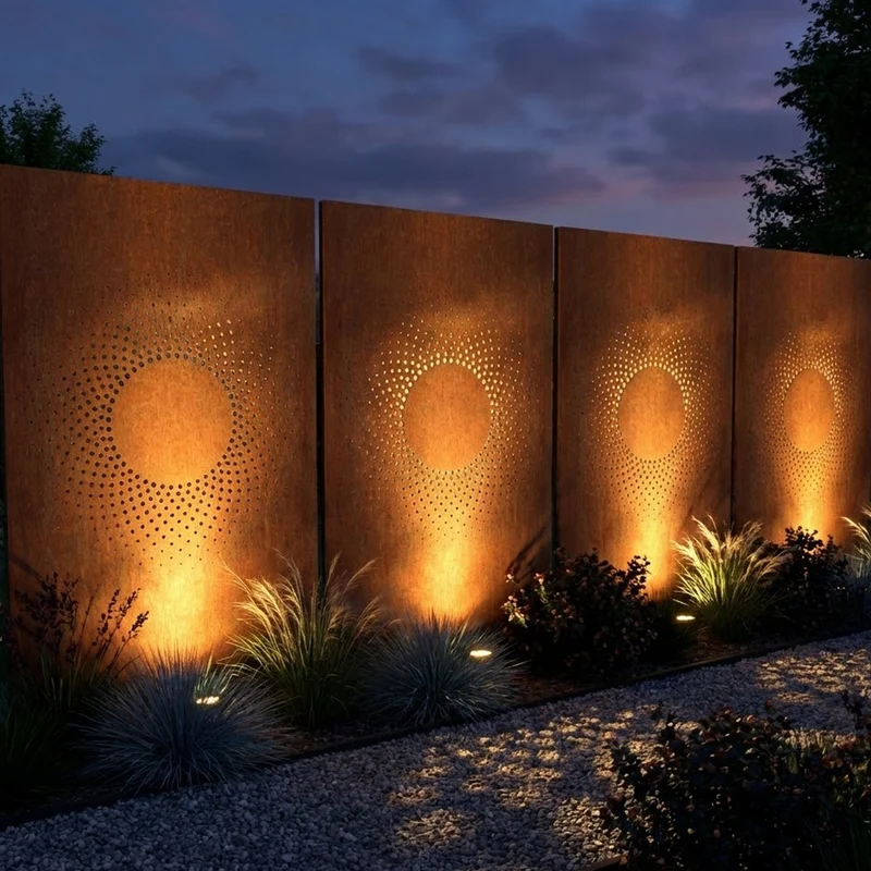 Corten Steel Garden Panel Abstract