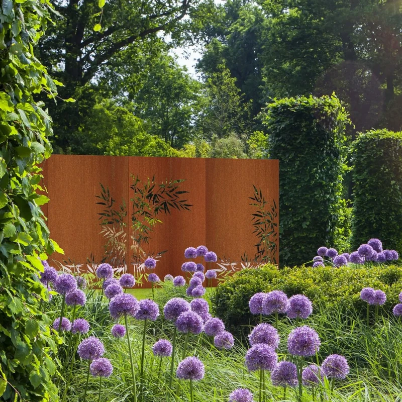 Corten Steel Garden Panel Abstract