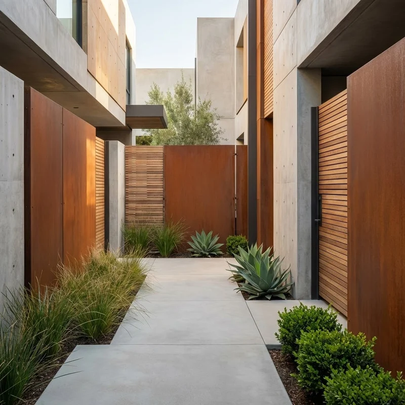 Corten Steel Garden Panel Screen