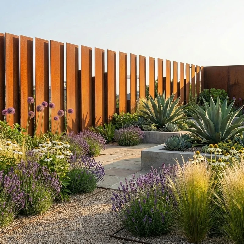 Corten Steel Garden Panel Screen
