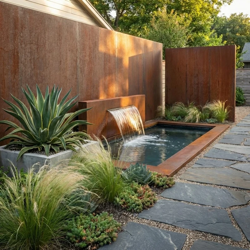 Corten Steel Garden Panel Screen
