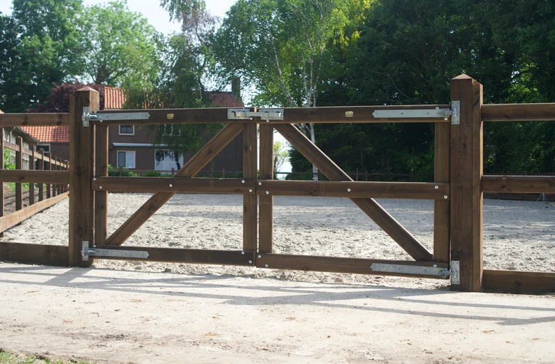 Brettertore in Dark-Brown Komplettset - Doppeltor