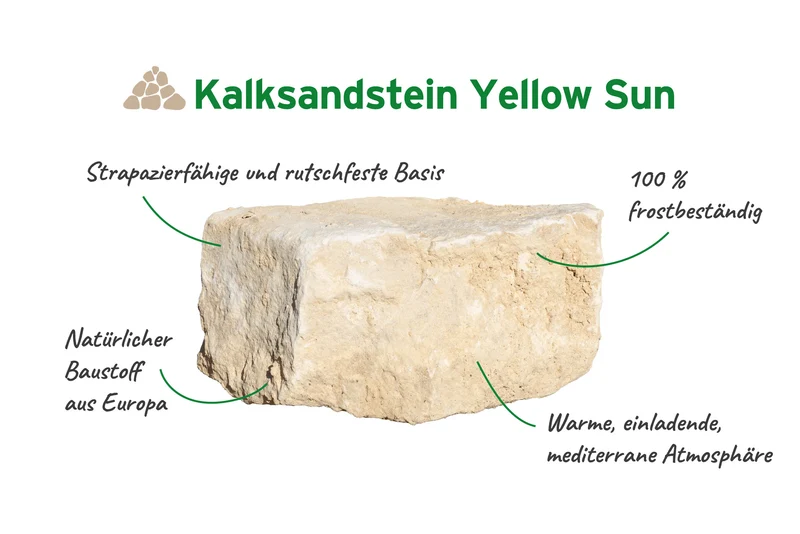 Mauer- und Gestaltungssteine Kalksandstein Yellow Sun