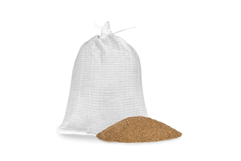 Sandsäcke gefüllt für den Hochwasserschutz