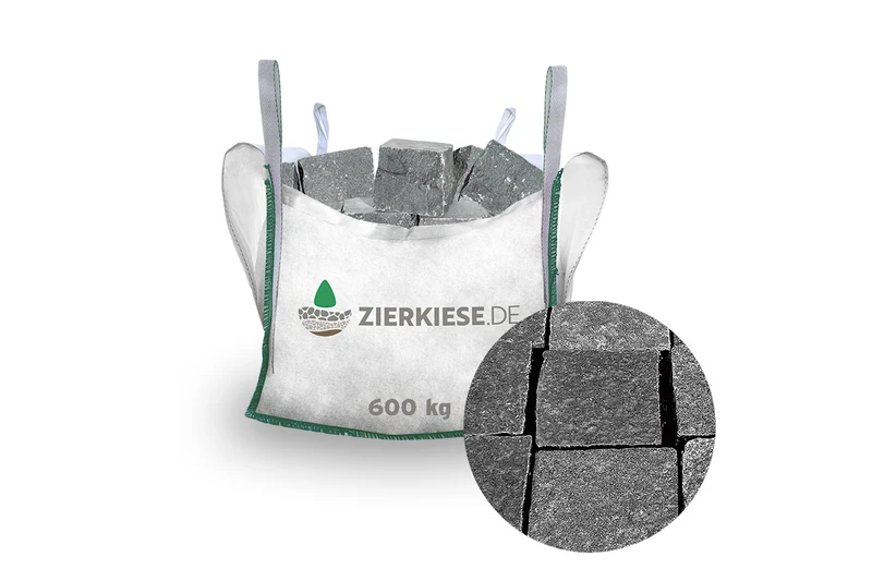 Basalt schwarz Kopfsteinpflaster gesägt Premium Bagira (Vietnam)