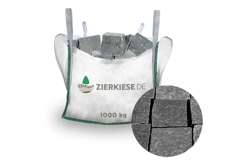 Basalt schwarz Kopfsteinpflaster gesägt Premium Bagira (Vietnam)