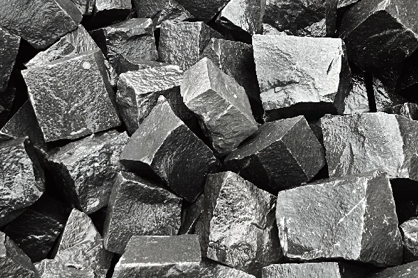 Basalt schwarz Kopfsteinpflaster gespalten Bagira (Vietnam)