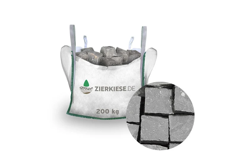 Basalt schwarz Kopfsteinpflaster gespalten Bagira (Vietnam)