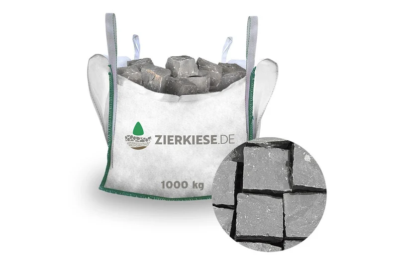 Basalt schwarz Kopfsteinpflaster gespalten Bagira (Vietnam)