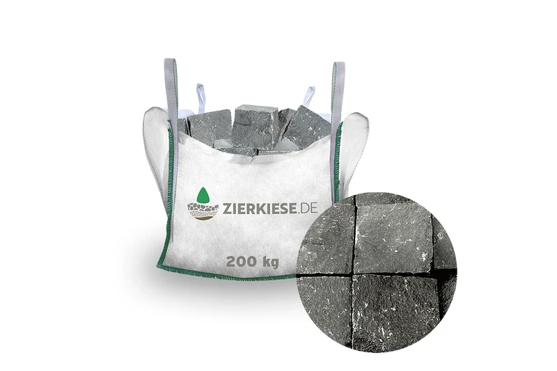 Basalt schwarz Kopfsteinpflaster gespalten Bagira (Vietnam)