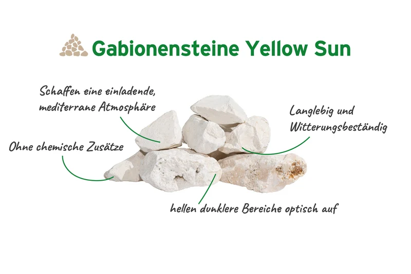 Gabionensteine Yellow Sun 60-90 mm (6-9 cm)