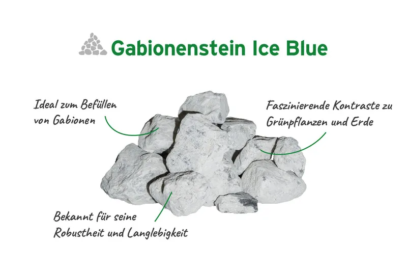Gabionenstein Ice Blue