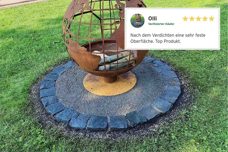 Wassergebundene Wegedecke Deckschicht grau-anthrazit