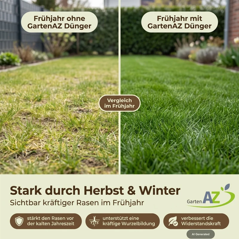 5 kg GartenAZ Organischer Herbstrasendünger mit Langzeitwirkung