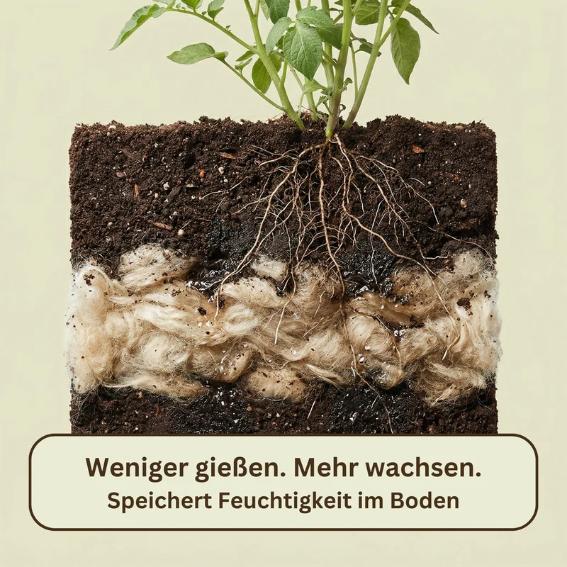 GartenAZ Düngewolle 1kg aus Schafwolle – Langzeitdünger & Mulch