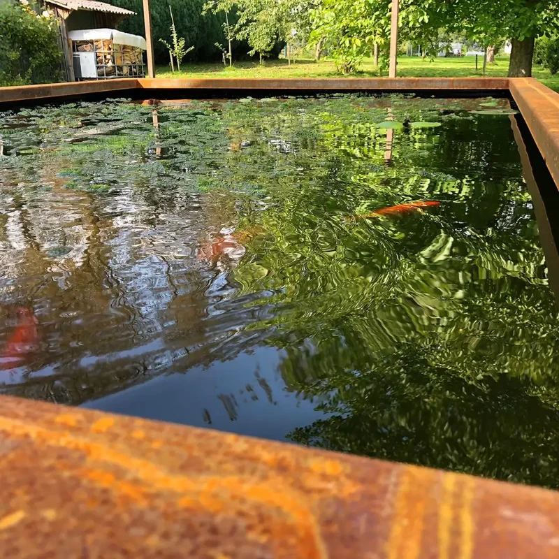Wasserbecken Montara aus Cortenstahl