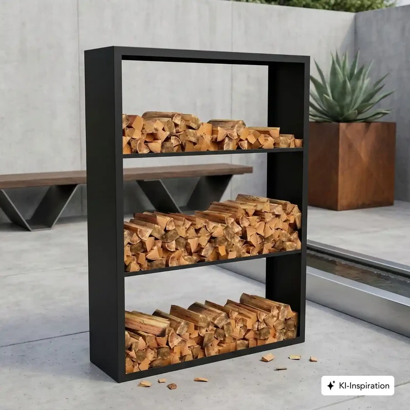 Holzlager Fremont Stahl farbig