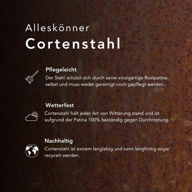 Standbriefkasten Pine Cortenstahl