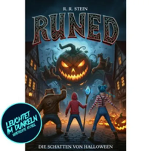 RUNED 2 - Die Schatten von Halloween: Interaktive Rätsel & leuchtende Zaubertinte | Fantasy Roman ab 10 Jahre | Inkl. UV Lampe