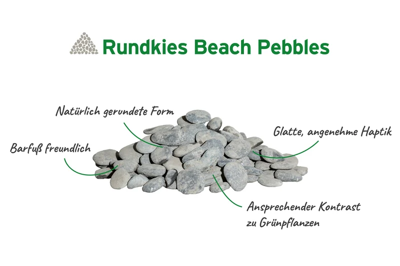 Rundkies Beach Pebbles black