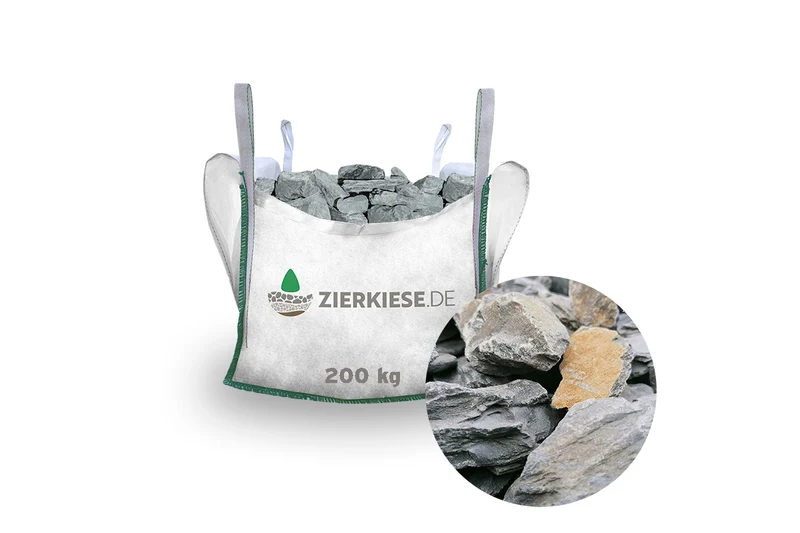 Schiefersplitt Chips Graubunt gesiebt & gewaschen