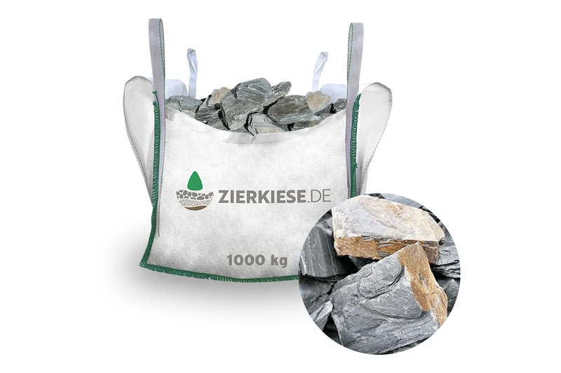 Schiefersplitt Chips Graubunt gesiebt & gewaschen
