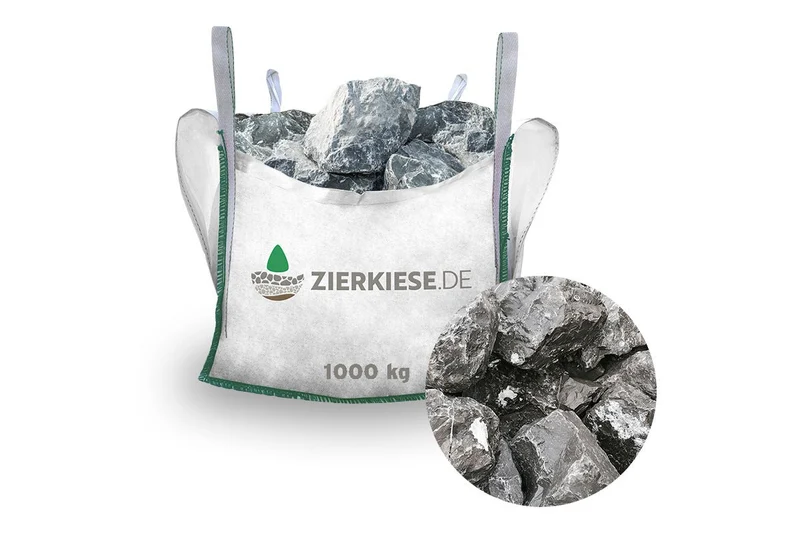 Mauer- und Gestaltungssteine Alpenstein Trockenmauer Bruchstein anthrazit-weiß nuanciert 15-45 cm