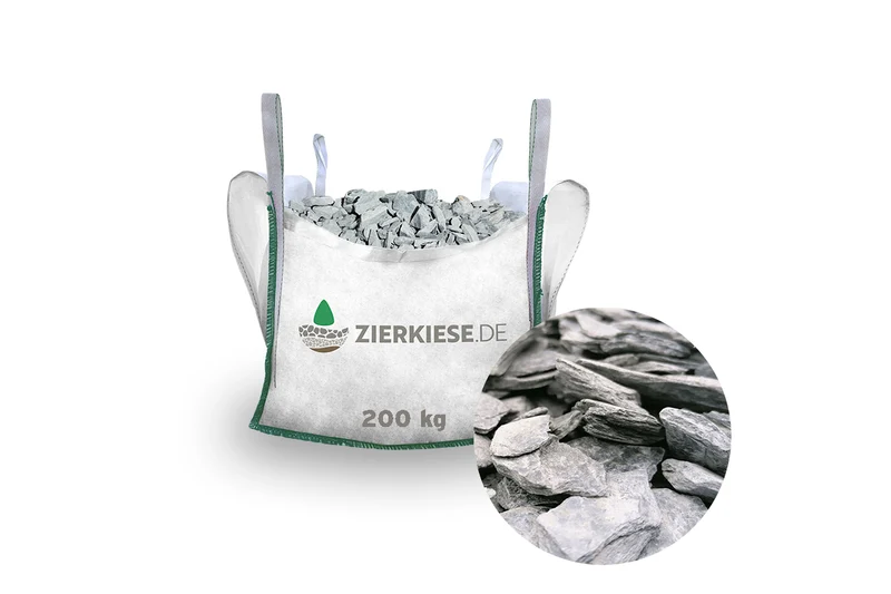 Canadian Slate Schiefersplitt schwarz anthrazit