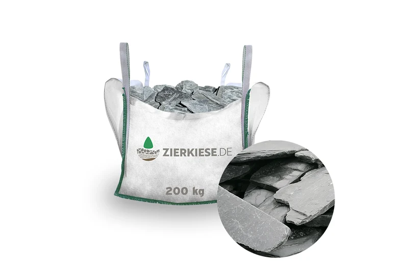 Canadian Slate Schiefersplitt schwarz anthrazit