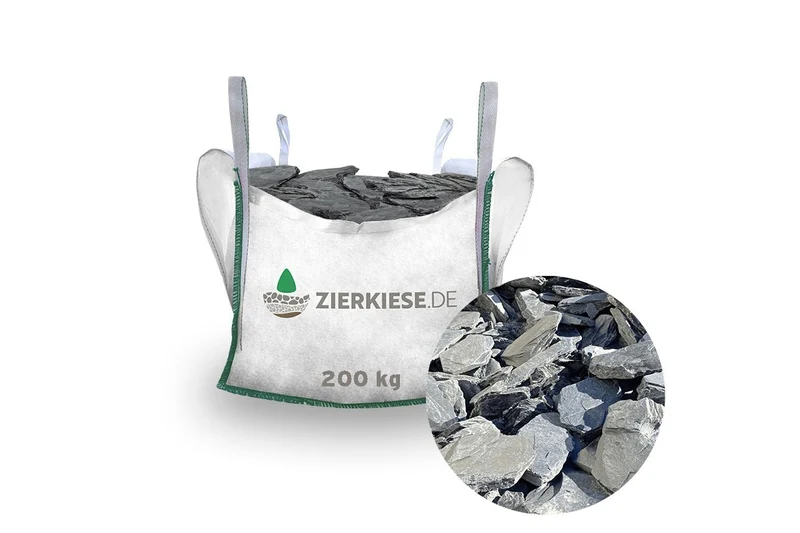 Canadian Slate Schiefersplitt schwarz anthrazit