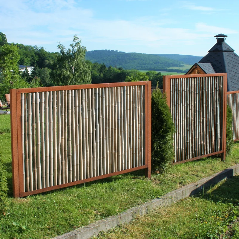 Modul5/classic - Cortenstahl Anfangs- oder Endpfosten für Zaunfeld | Edelrost
