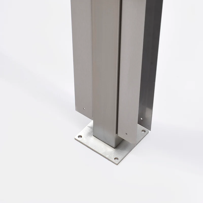 Modul5/classic - Edelstahl Mittelpfosten für Bambuszaunfeld