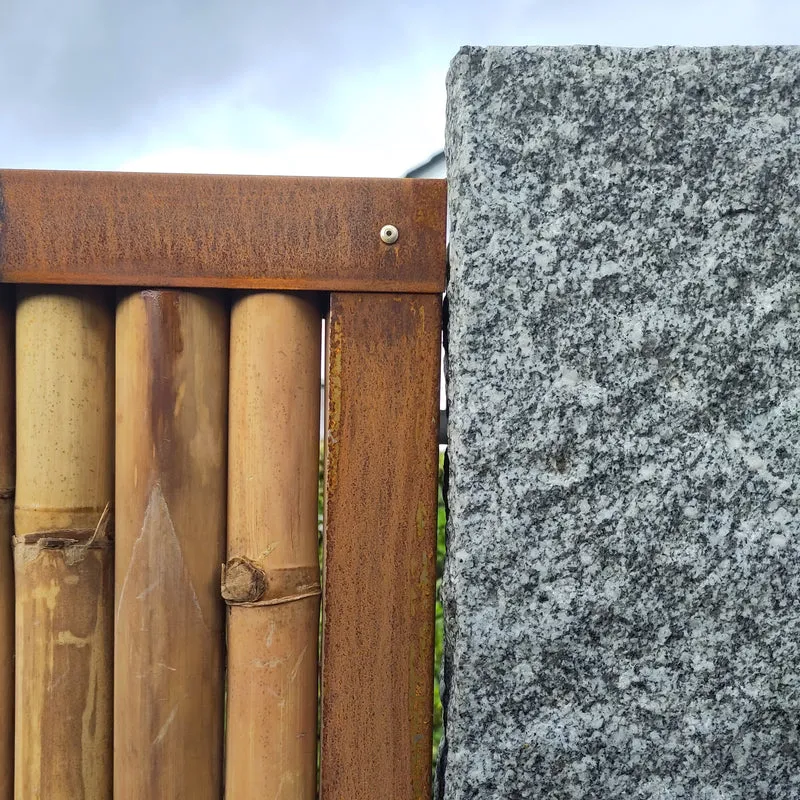 Modul5/classic - Cortenstahl seitliches Rahmenprofil für Zaunfeld | Edelrost