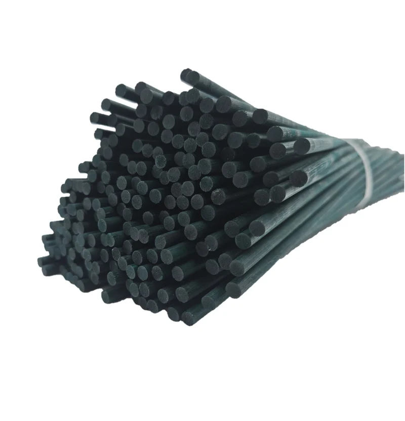 50 Splittstäbe 60 cm Ø 5,5 mm Pflanzstäbe Rankhilfe Pflanzenstab Grün