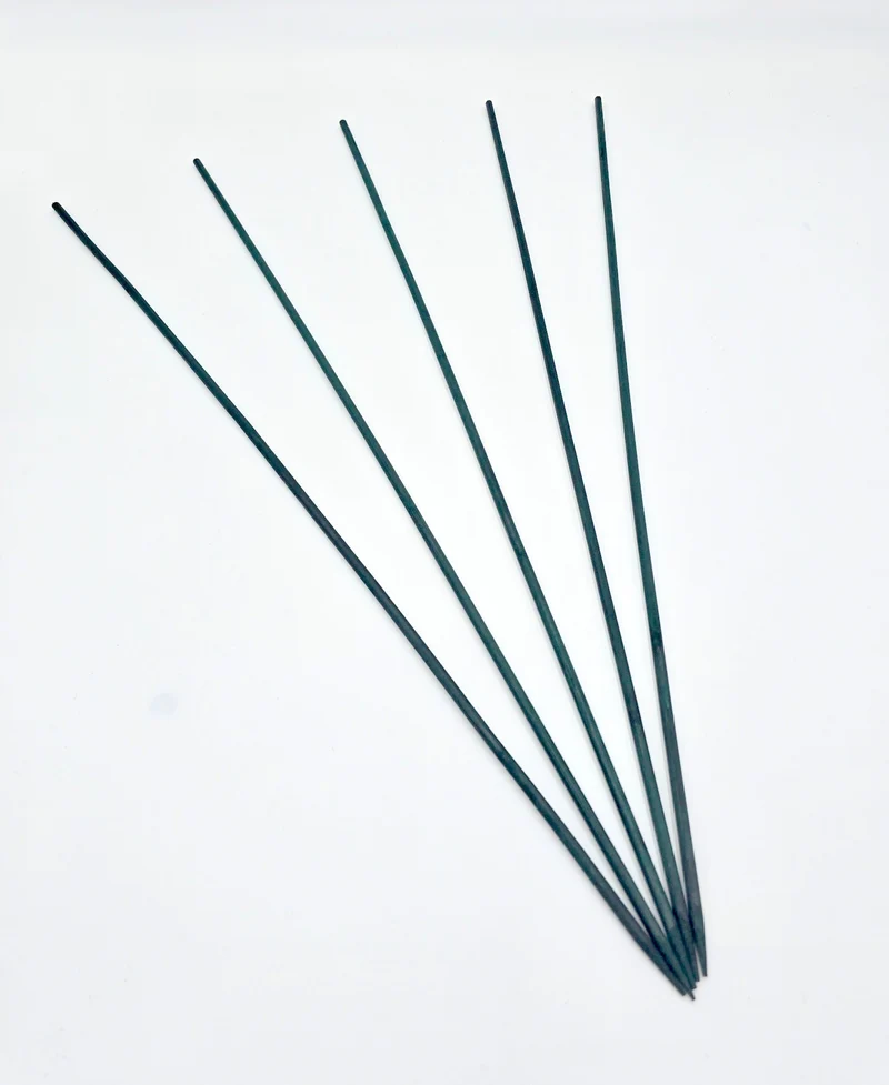 50 Splittstäbe 60 cm Ø 5,5 mm Pflanzstäbe Rankhilfe Pflanzenstab Grün