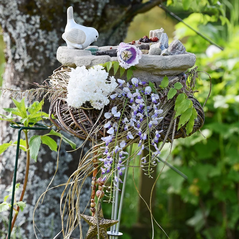 bellissa Insekten- & Vogeltränkenhalter Ø 15-35 cm x H146 cm, 6 mm, Stahl, verzinkt