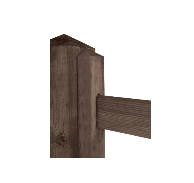Halbe Pfost Queen Dark-Brown - 2 Löcher