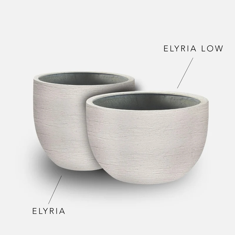 Bundle: Lehmoptik Pflanzkübel "ELYRIA" Sand