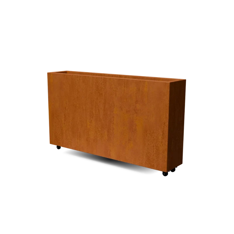 Pflanzkübel Covelo Raumteiler Cortenstahl mit Rollen