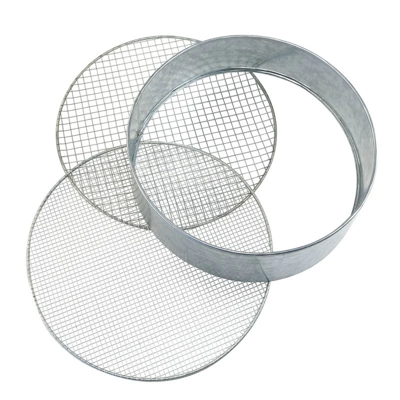 bellissa Metallrandsieb mit Wechselgitter verz. Ø 39 cm Maschenweite 6 + 12 mm