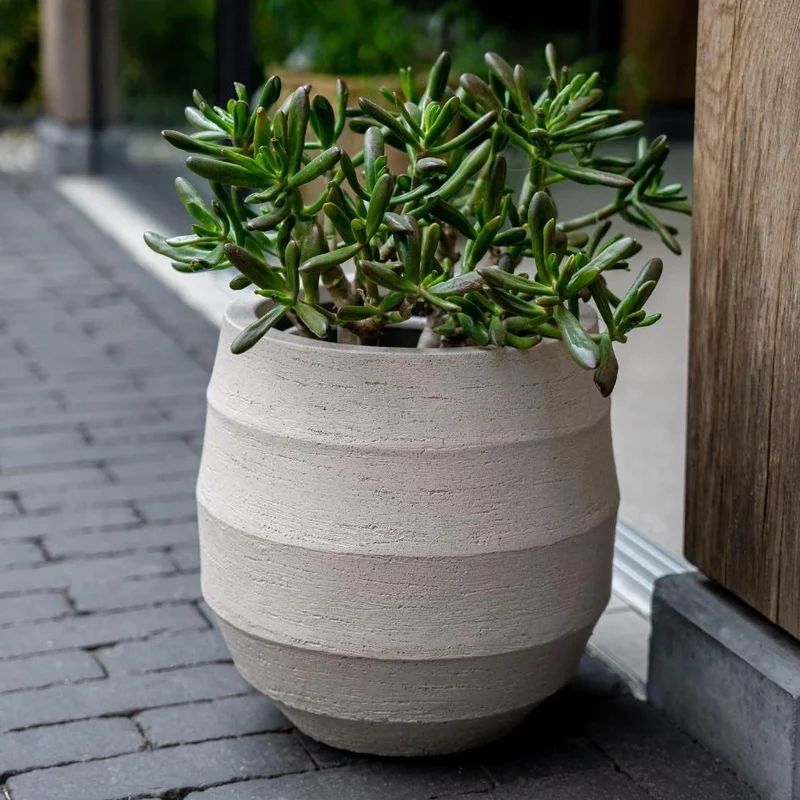 Pflanzkübel Rulo Lehmoptik Curved
