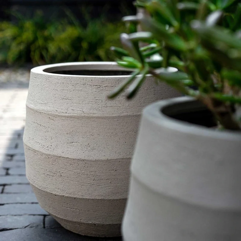Pflanzkübel Rulo Lehmoptik Curved