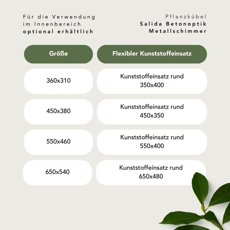 Pflanzkübel Salida Betonoptik Metallschimmer