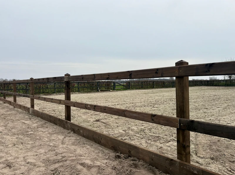 Reitplatz Zaun Lord Dark-Brown - Mit 2 Riegel