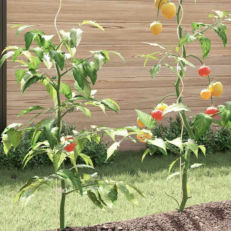 Tomaten Spiralstäbe 5 Stk. 110 cm Verzinkter Stahl 6 mm Pflanzstäbe Rankhilfe