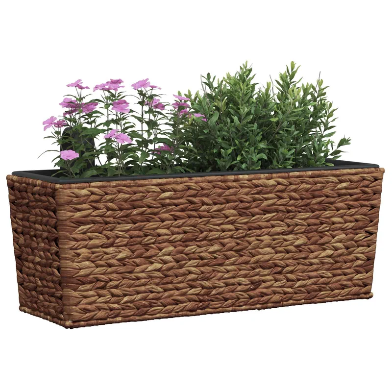Balkon-Blumenkasten Pflanzkübel 2 Stk. Wasserhyazinthe Braun 60 cm