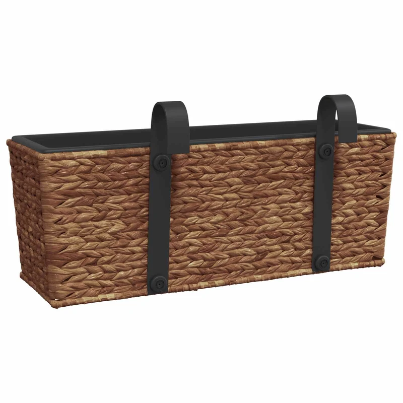 Balkon-Blumenkasten Pflanzkübel 2 Stk. Wasserhyazinthe Braun 60 cm