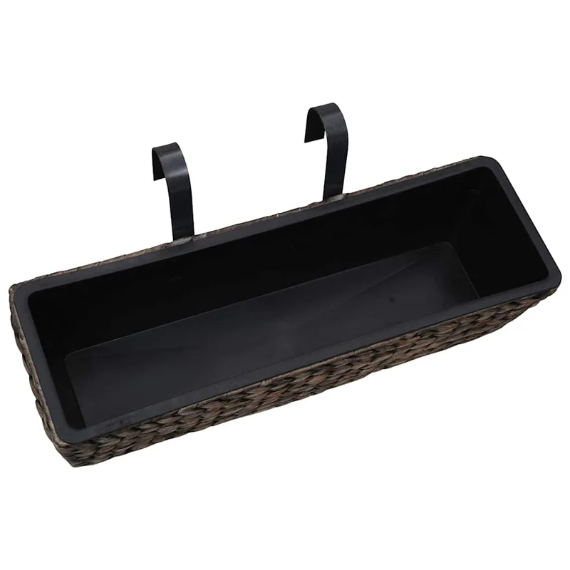 Balkon-Blumenkasten Pflanzkübel 2 Stk. Wasserhyazinthe Braun 60 cm