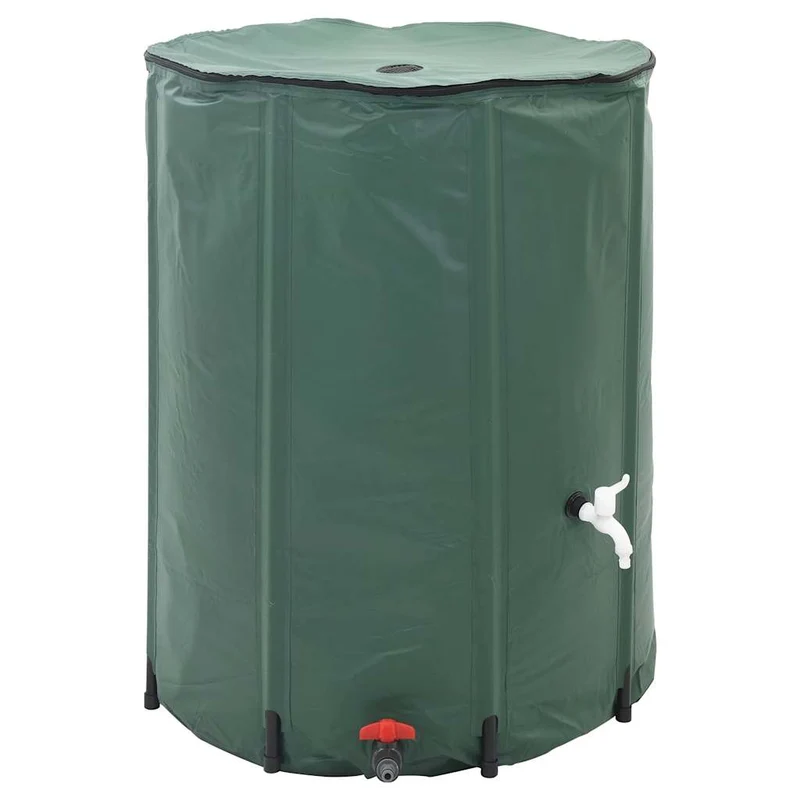 Wasserspeicher Regentonne faltbar Wassertank 750L 100 x 100 cm PVC grün