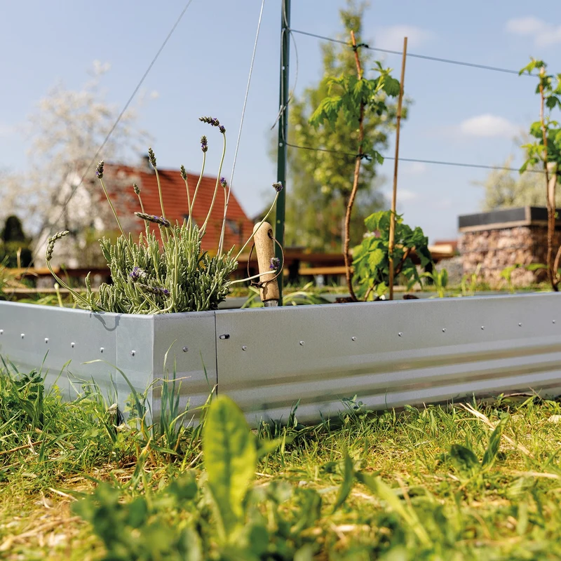 bellissa Beeteinfassung Pro 20; L 103 x B 1 x H 20 cm, 1 mm verzinkter Stahl
